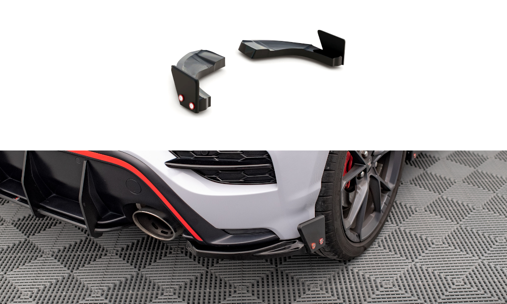 Bagerste sidesplitter V.1 + Flaps Hyundai Kona N Mk1