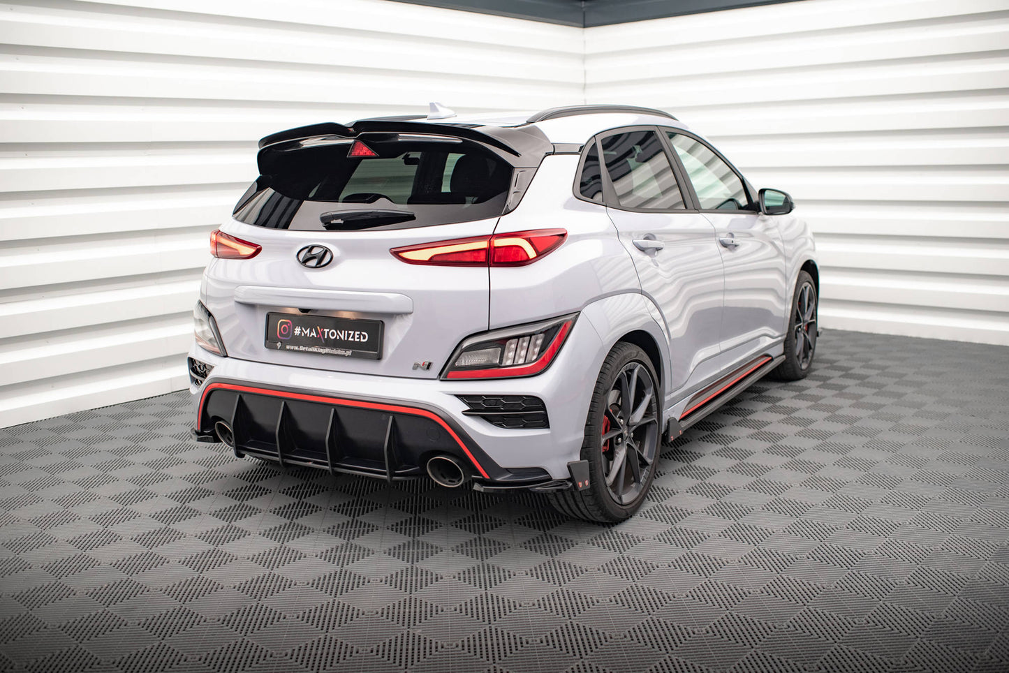 Bagerste sidesplitter V.1 + Flaps Hyundai Kona N Mk1
