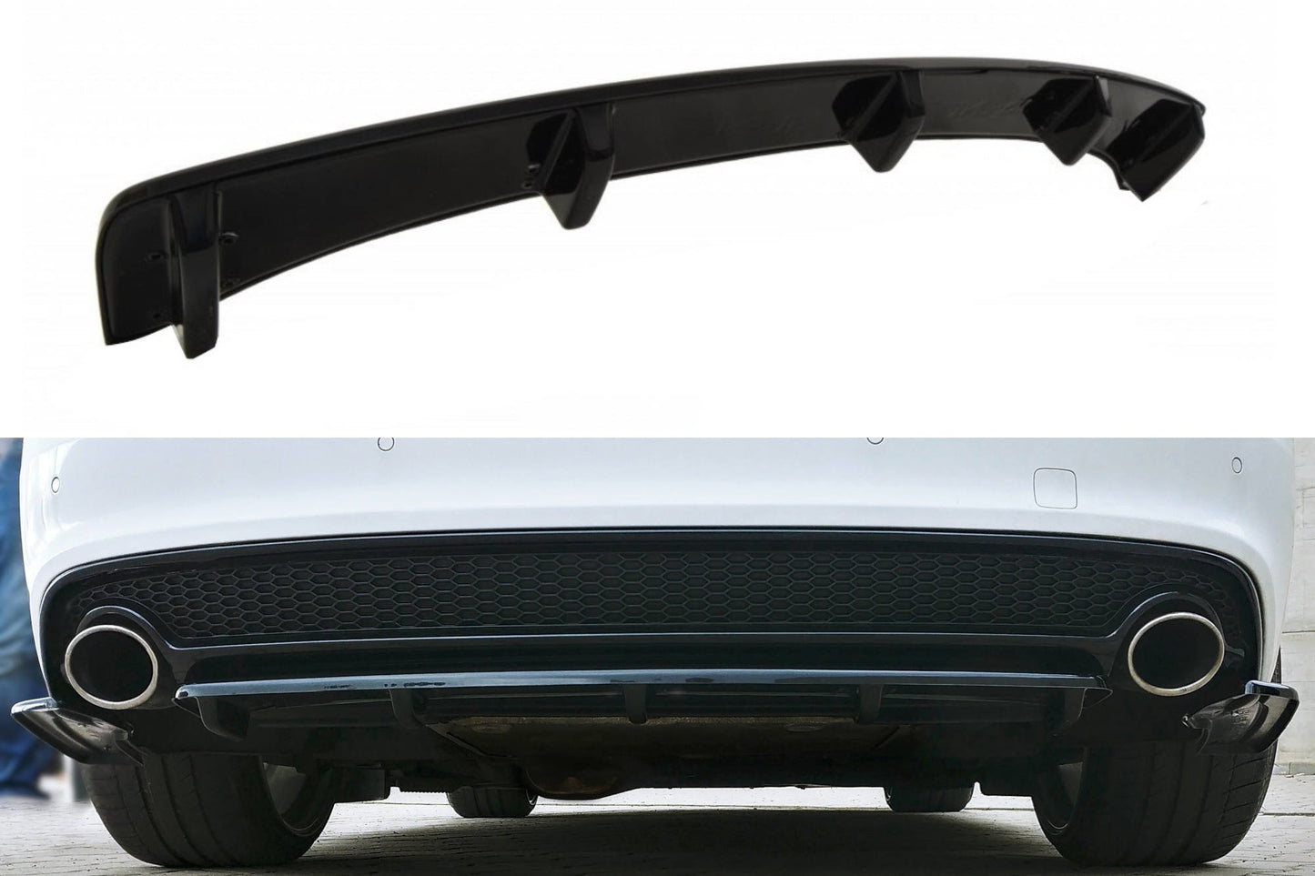 Bagerste splitter AUDI A5 S-LINE FACELIFT (Med en vertikal bar)