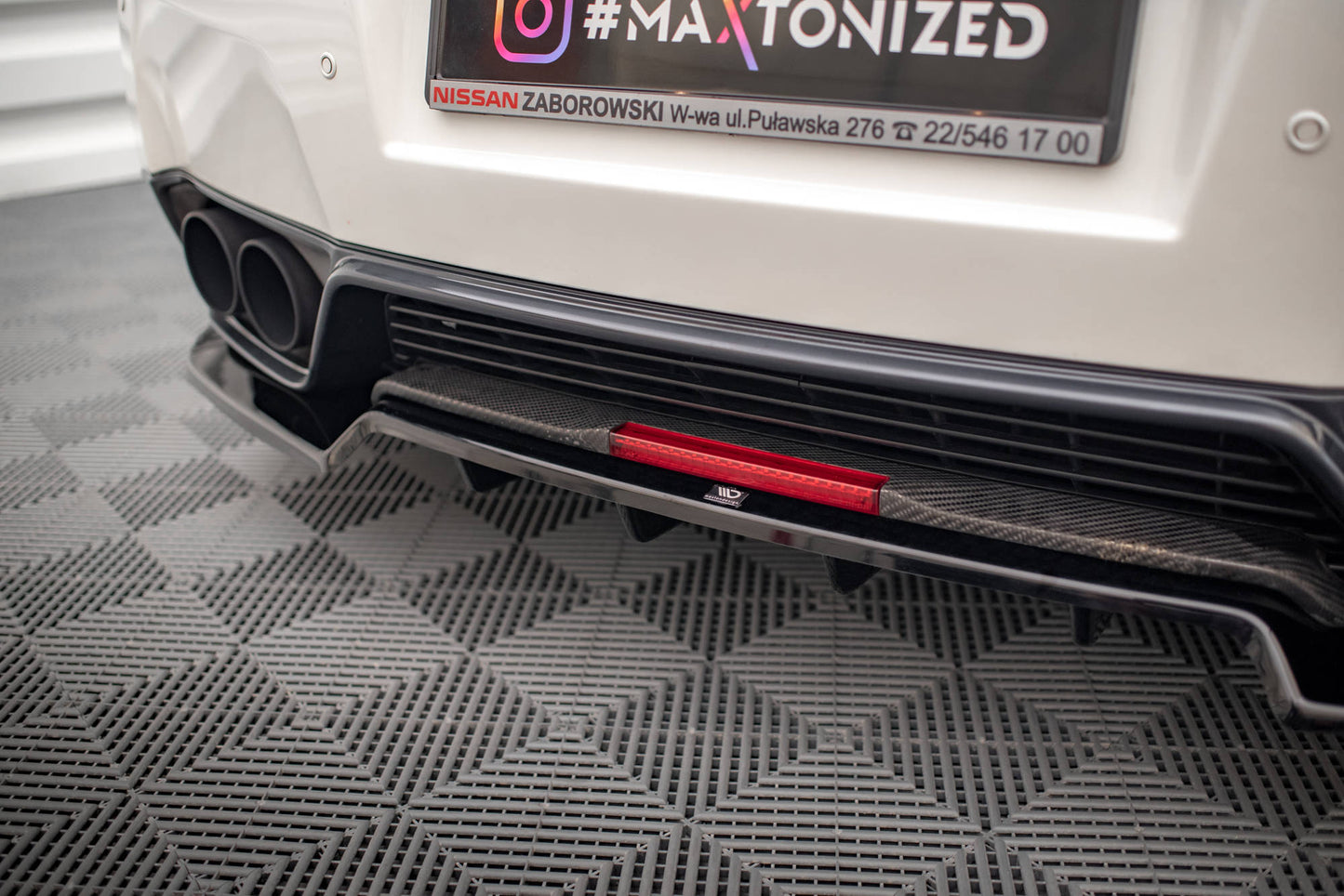 Bagerste splitter + Flaps til Nissan GTR R35 Facelift
