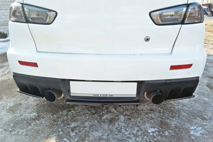 Bagerste splitter Mitsubishi Lancer Evo X (med vertikale bars)
