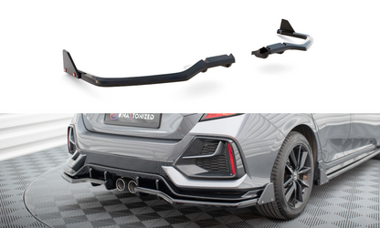 Bagerste splitter V.1 (med vertikale bars) + Flaps Honda Civic Sport Mk 10 Facelift