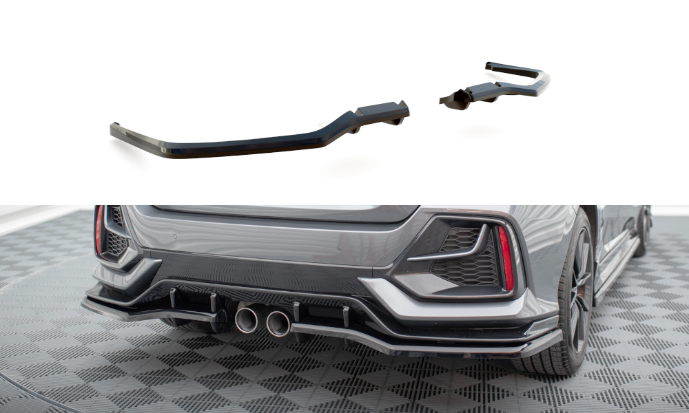 Bagerste splitter V.1 (med vertikale bars) Honda Civic Sport Mk 10 Facelift
