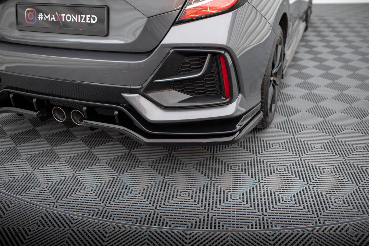 Bagerste splitter V.1 (med vertikale bars) Honda Civic Sport Mk 10 Facelift