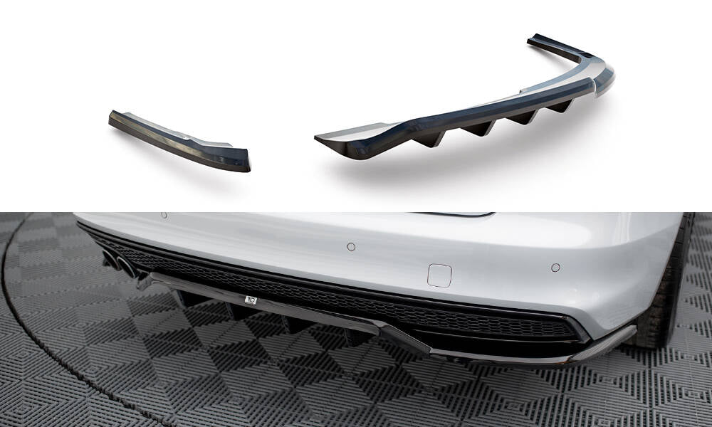 Bagerste splitter (med vertikale bars) Audi A4 Competition B8 Facelift