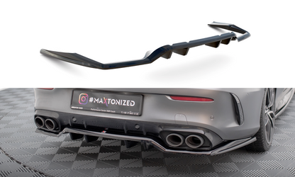 Bagerste splitter (med vertikale bars) Mercedes-AMG C43 Coupe / Cabrio C205 Facelift / A205 Facelift