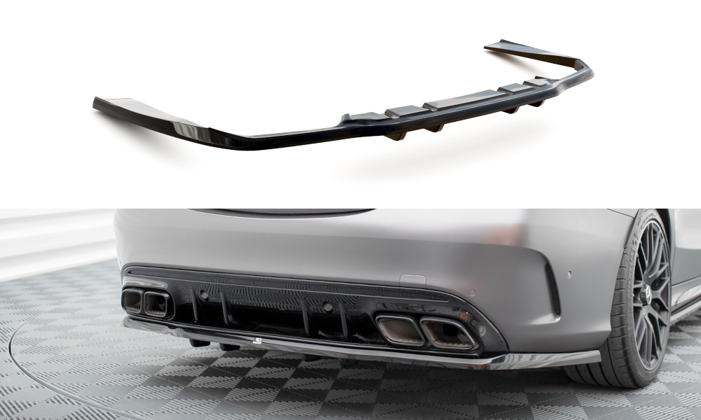 Bagerste splitter (med vertikale bars) Mercedes-AMG C63 Sedan / Estate W205 Facelift