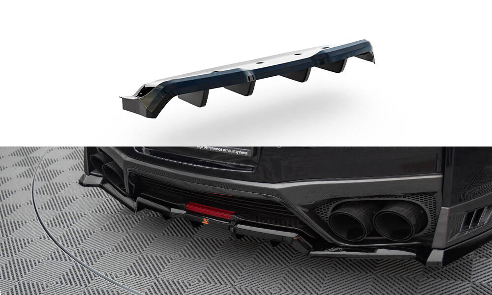 Bagerste splitter (med vertikale bars) Nissan GTR R35 Facelift