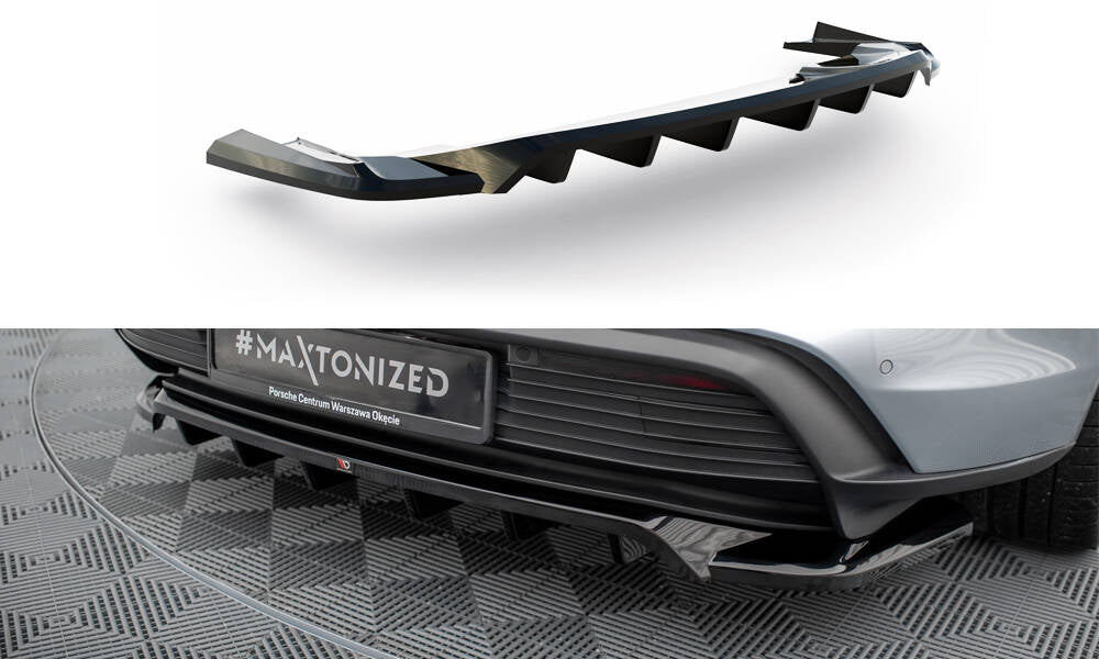 Bagerste splitter (med vertikale bars) Porsche Taycan / Taycan 4 / Taycan 4S / Taycan GTS Mk1