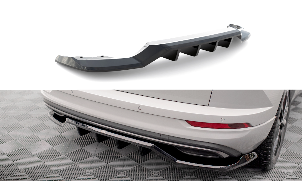 Bagerste splitter (med vertikale bars) Skoda Karoq Sportline Mk1 Facelift
