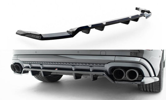 Bagerste splitter (med vertikale bars) V.2 Audi SQ8 / Q8 S-Line Mk1 Facelift