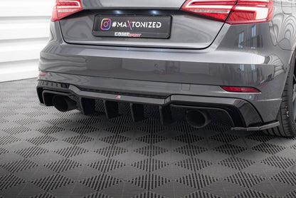 Bagerste diffuser Audi A3 S-Line Sportback 8V Facelift (Version med single exhausts on both sides)