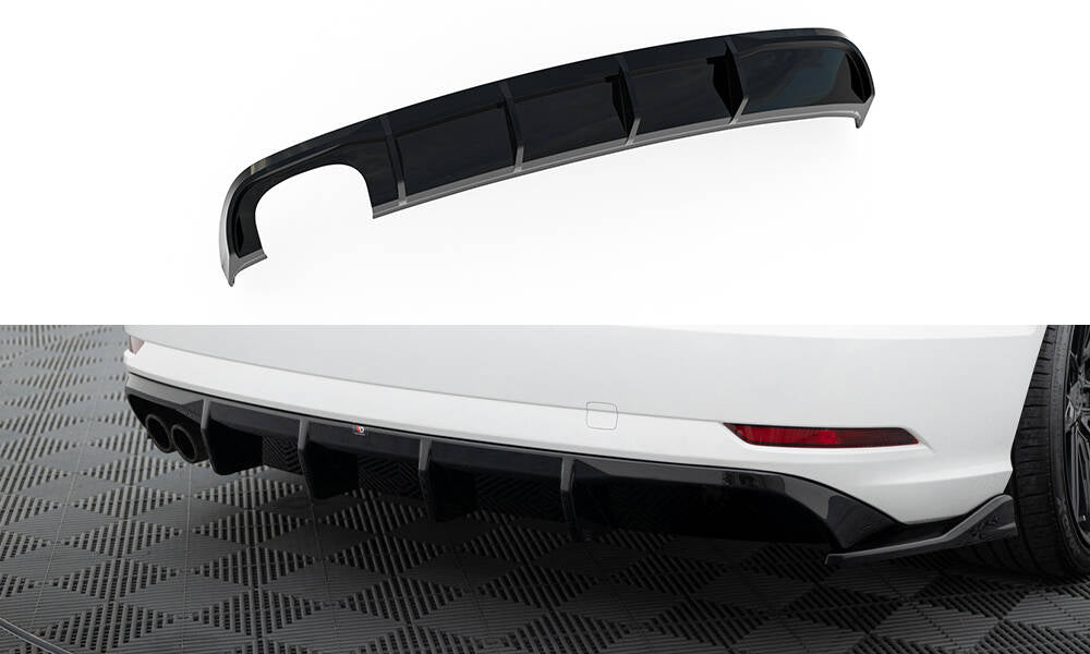 Bagerste diffuser Audi A3 Sedan 8V Facelift (Version med dual exhaust tips on one side)