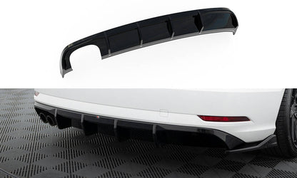 Bagerste diffuser Audi A3 Sedan 8V Facelift (Version med dual exhaust tips on one side)
