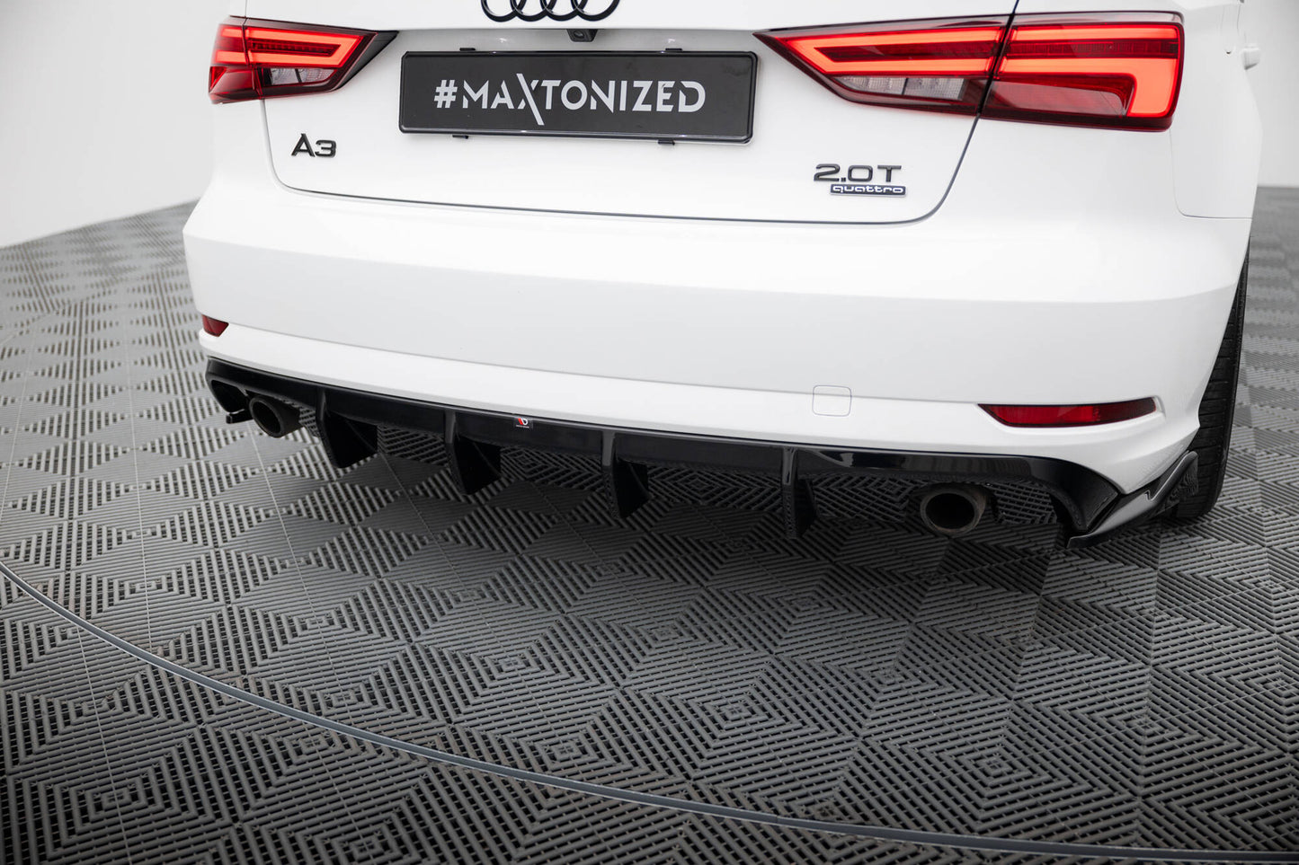 Bagerste diffuser Audi A3 Sedan 8V Facelift (Version med single exhaust tips on both sides)