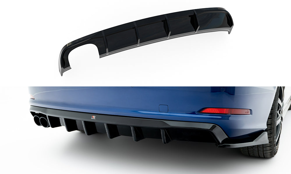 Bagerste diffuser Audi A3 Sedan 8V (Version med dual exhaust tips on one side)
