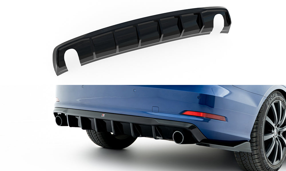Bagerste diffuser Audi A3 Sedan 8V (Version med single exhaust tips on both sides)