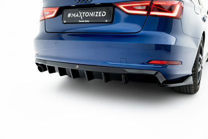 Bagerste diffuser Audi A3 Sedan 8V (Version med single exhaust tips on one side)