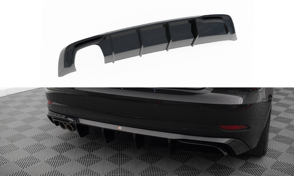 Bagerste diffuser Audi A3 Sportback 8V Facelift (Version med double exhaust tip)