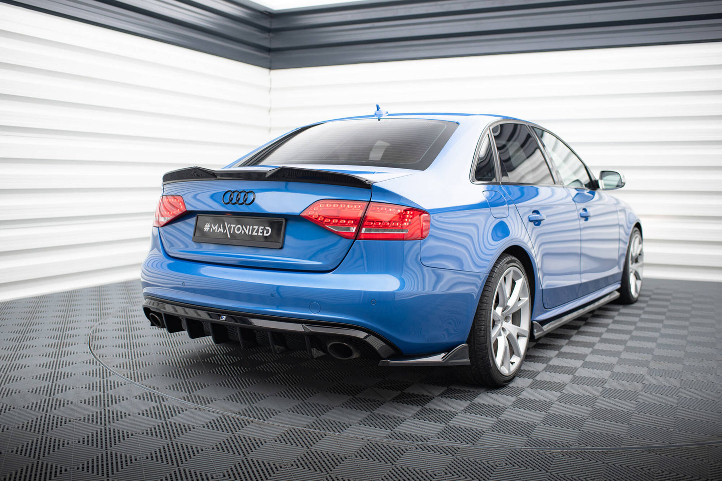 Bagerste diffuser Audi A4 S-Line Sedan / Avant B8 (Version med single exhaust tips on both sides)