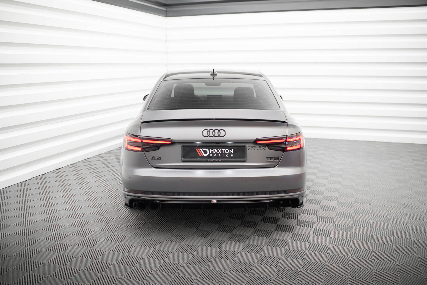 Bagerste diffuser Audi A4 S-line B9 (Version med dual exhaust tips on one side)