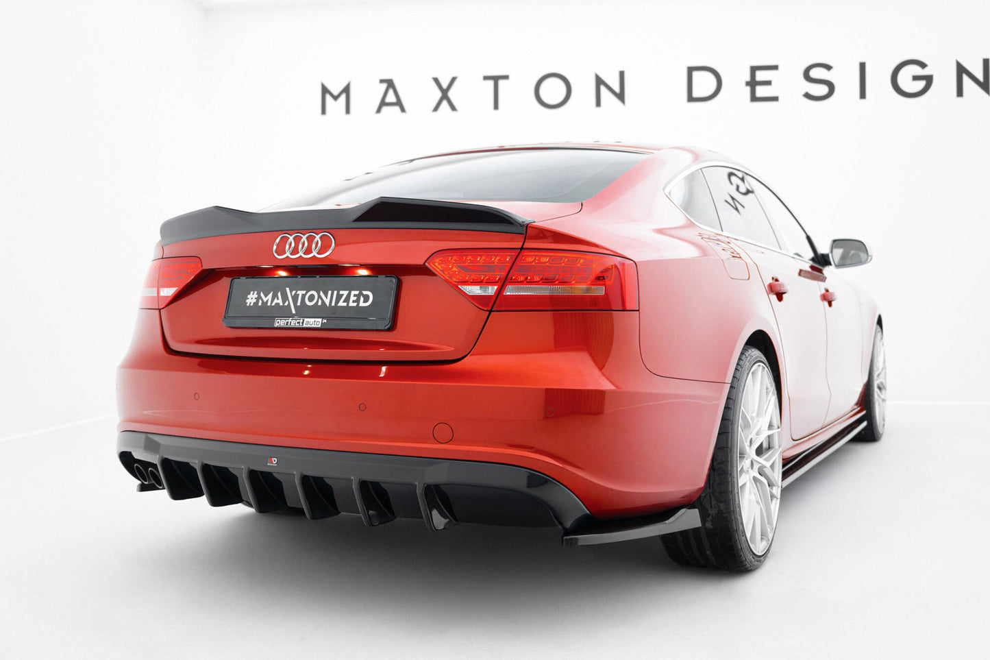 Bagerste diffuser Audi A5 S-Line Sportback 8T (Version med dual exhaust tips on one side)
