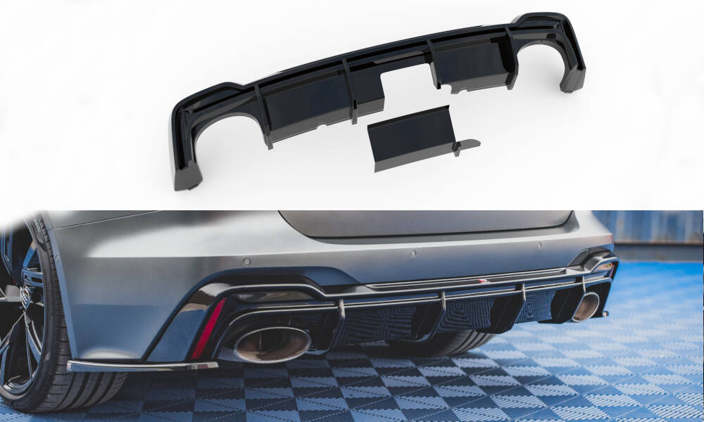 Bagerste diffuser Audi RS6 C8 (Version med towbar)