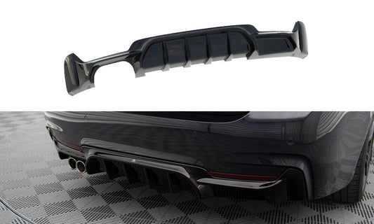 Bagerste diffuser BMW 4 Coupe / Gran Coupe / Cabrio M-Pack F32 / F36 / F33 (Version med exhaust on one side)