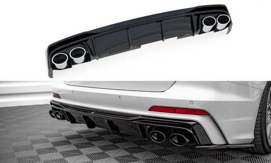 Bagerste diffuser + Exhaust Ends Imitation Audi A6 S-Line / S6 C8 / C8 Facelift