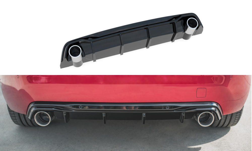 Bagerste diffuser + Exhaust Ends Imitation Peugeot 308 GT Mk2 Facelift