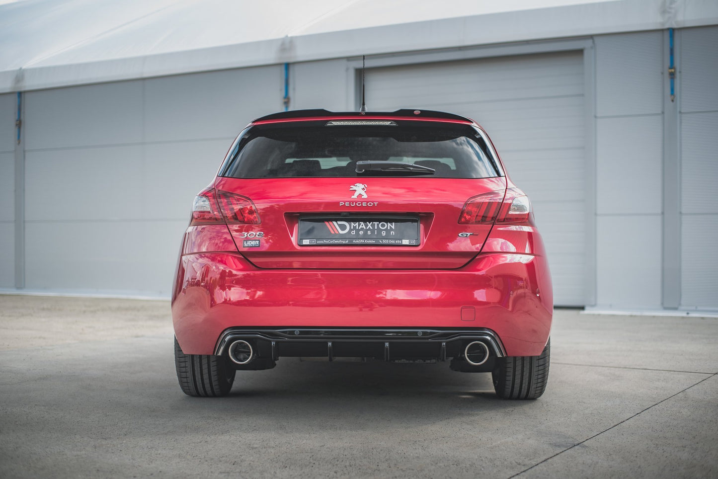 Bagerste diffuser + Exhaust Ends Imitation Peugeot 308 GT Mk2 Facelift