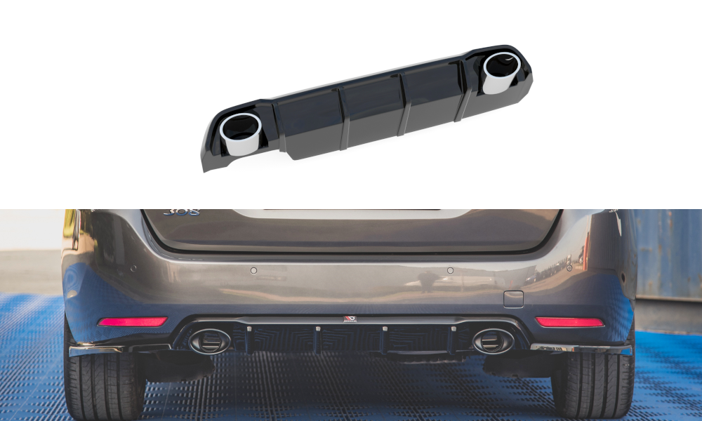 Bagerste diffuser + Exhaust Ends Imitation Peugeot 308 SW Mk2