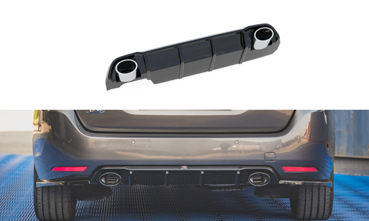 Bagerste diffuser + Exhaust Ends Imitation Peugeot 308 SW Mk2