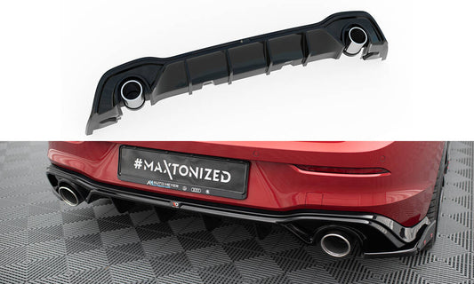 Bagerste diffuser + Exhaust Ends Imitation Volkswagen Golf GTE / R-Line Mk8 / Mk8 Facelift