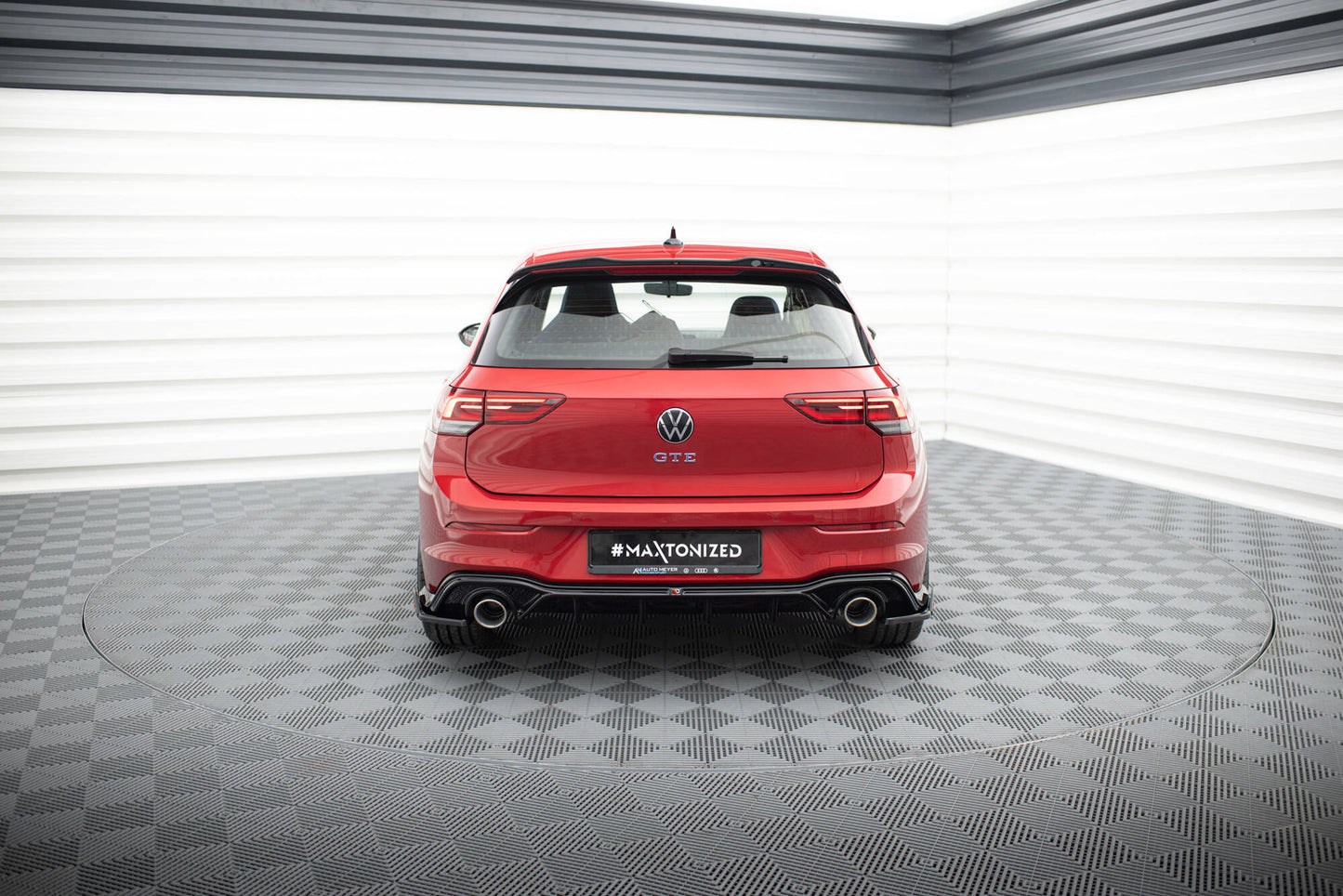 Bagerste diffuser + Exhaust Ends Imitation Volkswagen Golf GTE / R-Line Mk8 / Mk8 Facelift