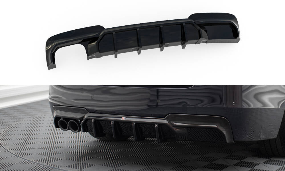 Bagerste diffuser V.2 BMW 5 M-Pack F10 / F11 (Version med double exhaust on one side)