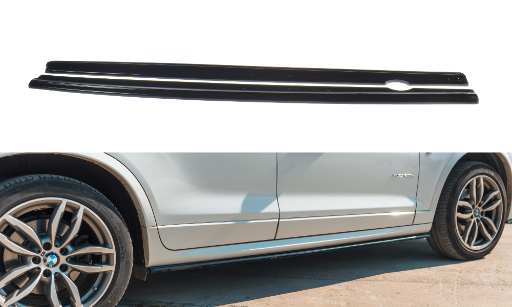 Sideskørter diffuser til BMW X3 F25 M-Pack Facelift