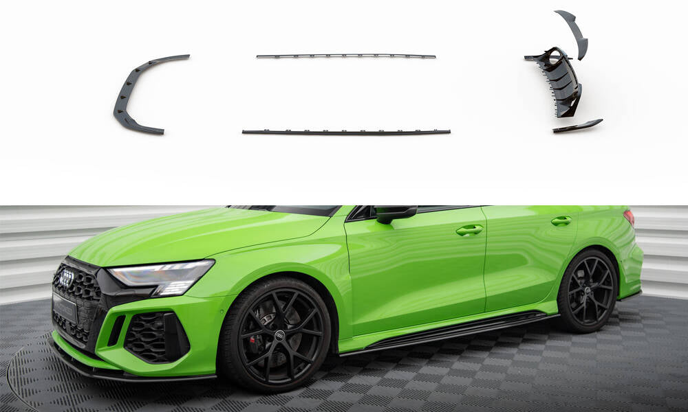 Splitter sæt Prepreg kulfiber   Audi RS3 8Y Sedan