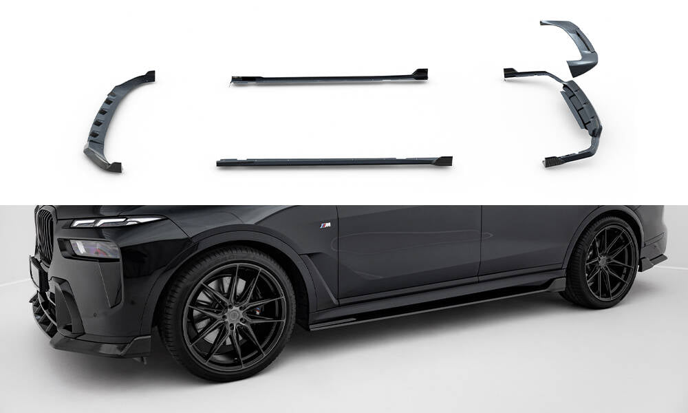 Kulfiber splitter sæt Prepreg kulfiberV.1 BMW X7 M-Pack G07 Facelift