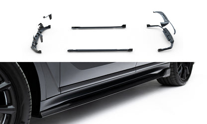 Kulfiber splitter sæt Prepreg kulfiberV.2 BMW X7 M-Pack G07 Facelift