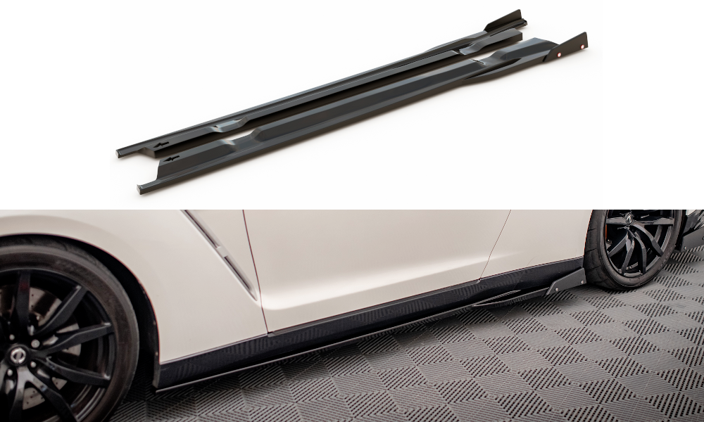 Sideskørter diffuser + Flaps Nissan GTR R35 Facelift