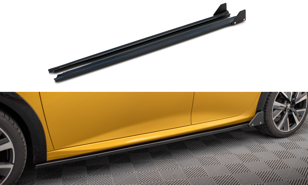 Sideskørter diffuser + Flaps Peugeot 208 GT Mk2