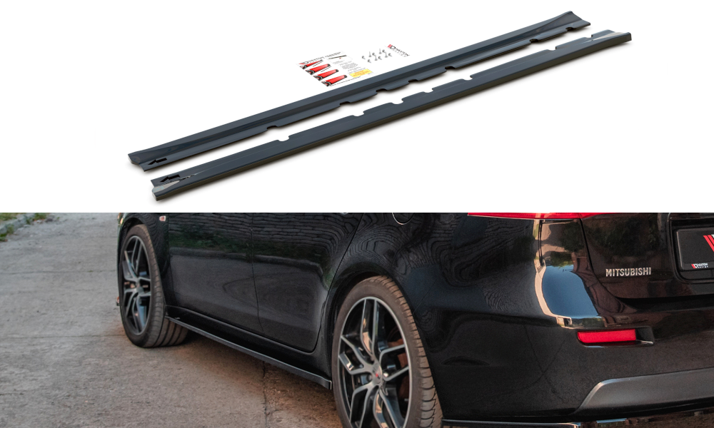 Sideskørter diffuser Mitsubishi Lancer Mk8