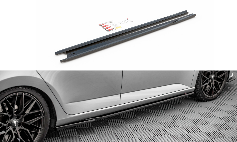 Sideskørter diffuser Skoda Fabia Mk3