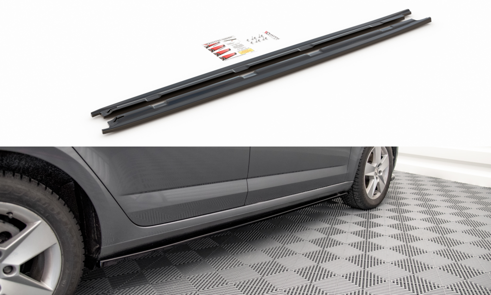 Sideskørter diffuser Skoda Octavia Mk3 Facelift