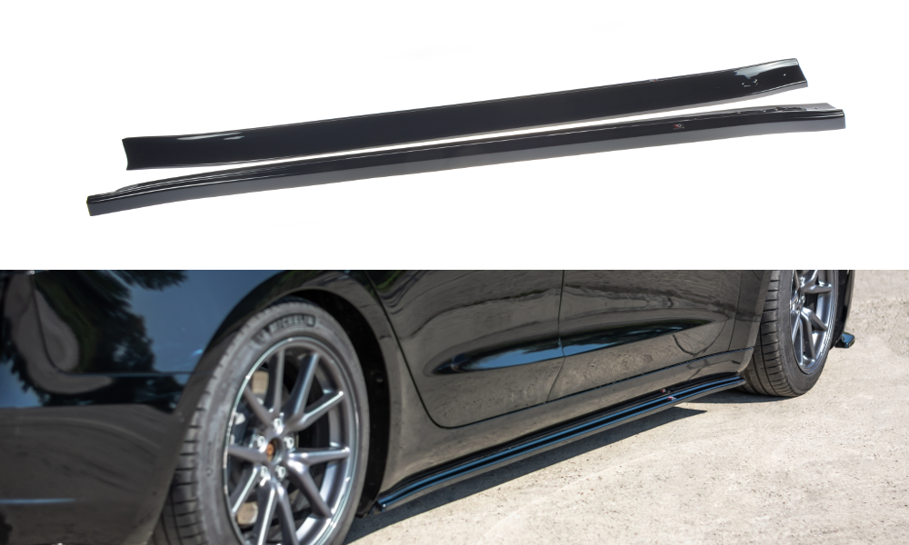 Sideskørter diffuser Tesla Model 3 / Model 3 Performance Mk1 / Mk1 Facelift