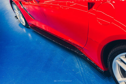 Sideskørter diffuser V.1 Chevrolet Corvette StinGrå C7