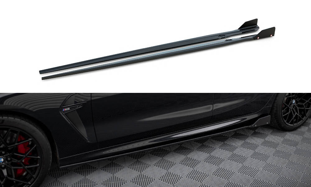 Sideskørter diffuser V.1 + Flaps BMW M8 Gran Coupe F93 / 8 Gran Coupe M-Pack G16