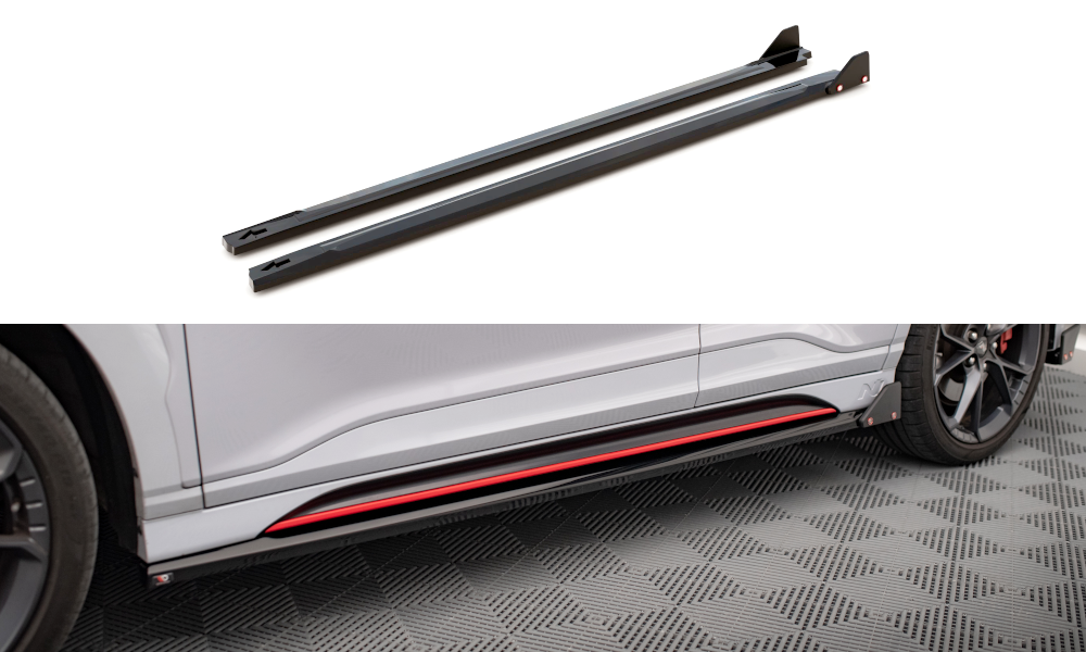Sideskørter diffuser V.1 + Flaps Hyundai Kona N Mk1