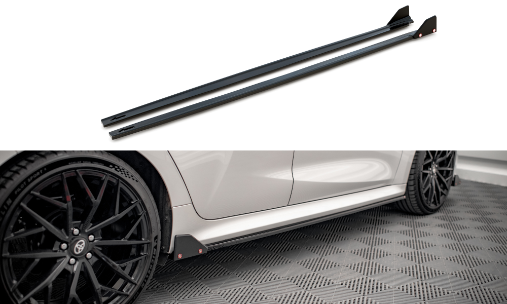 Sideskørter diffuser V.1 + Flaps Toyota Yaris Mk4
